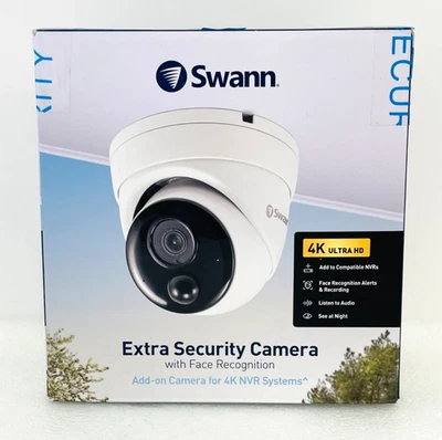 Swann 4K NHD-888MSD Thermal Sensing PIR Security Dome Camera White, NEW - Image 1 of 4