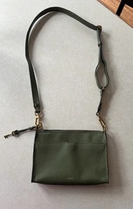 Fossil Womens Bag Kiera Small Crossbody Green Leather Purse Handbag - Picture 1 of 14