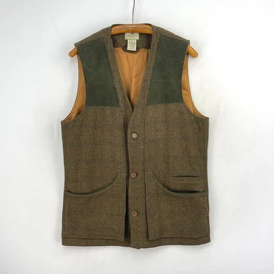 Beretta Tweed Shooting Vest Mens Large Green Check Sporting Hunting Waistcoat - Image 1 of 4