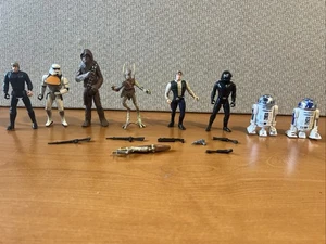 Vintage Original 90er Star Wars Action Figuren Luke R2-D2 Han Death Star Gunner - Bild 1 von 2