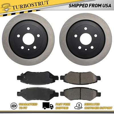 Kit de pastilhas de freio rotores de freio traseiros OE para Cadillac CTS 3,6L 2008-2014 - Imagem 1 de 2