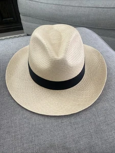 Handwoven Homero Ortega Panama Hat, Straw Hat, Size M New In Box W Tags - Picture 1 of 6