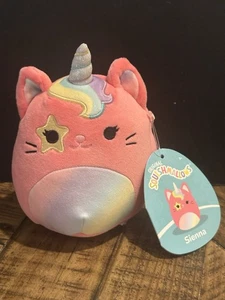 NEW SQUISHMALLOWS 5” Inch SIENNA THE PINK & Rainbow CATICORN Squishmallow NwT! - Picture 1 of 5