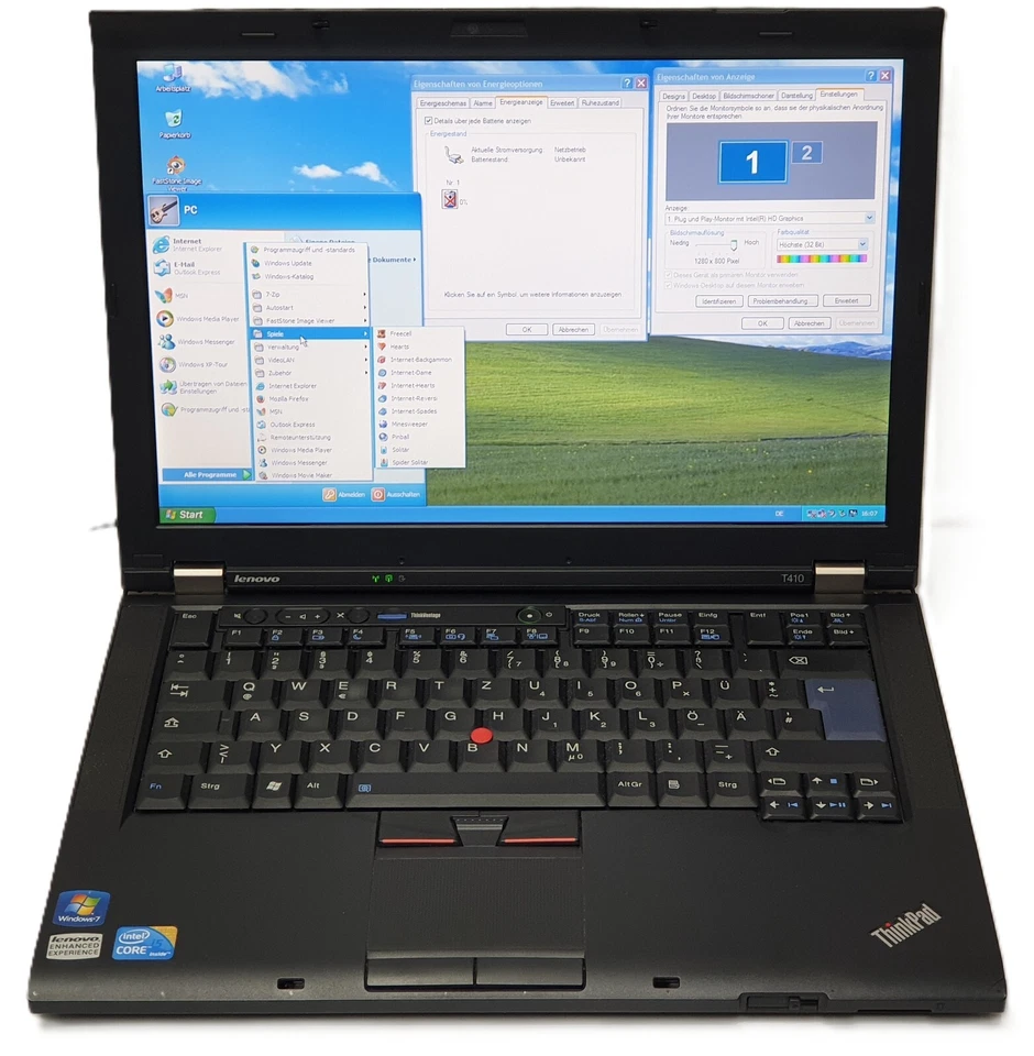 Lenovo ThinkPad T410 Windows XP Gamer Notebook i5 4GB 500GB HDD Laptop 14" VGA - Bild 1 von 4