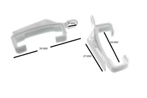 Ganchos de planeador de deslizamiento de riel de vía varilla de cortina ajuste cortina cenefa extra paquete de 12 - Imagen 1 de 1