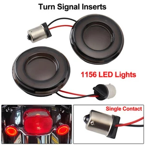 Insertos de señal de giro de bala de 2 pulgadas para Harley 1156 par de luces LED de un solo contacto - Imagen 1 de 21