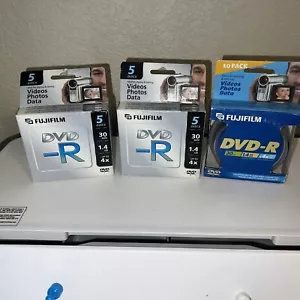 FujiFilm DVD-R 1.4 GB TWO 5 & (1) 10 Disc Pack 4x Blank For Video, Photos & Data - Picture 1 of 9