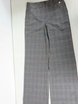 TRINA TURK Wool Stretch Tweed Wide leg Checkered Gray/brown Size 00   NWOT - Image 1 of 4