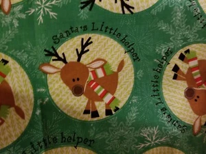 SANTA'S LITTLE HELPER - Juvenile print by JoAnn - Rudolph - 2 pieces - Picture 1 of 2