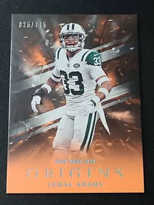 Panini Origins 2018 fútbol americano Jamal Adams NY Jets 25/175 número 33 - Imagen 1 de 3