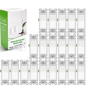 Decora Rocker Paddle Wall Light Switch 3-Way - LED / Incandescent / CFL UL 20PCS - Picture 1 of 12