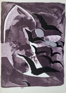 Litografía de piedra original de Georges Braque ""Night Owls"" edición limitada 1964 - Imagen 1 de 5