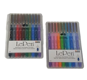 LOT OF 2-LEPEN MARVY UCHIDA 0.3 MM-10 PC SETS (4300-10B & 4300-10C) ASSORTED PEN - Picture 1 of 1
