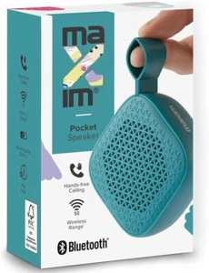 Maxim Bluetooth Pocket Speaker Hands-Free Calling Up to 25 Meter Range 3W Blue - Picture 1 of 4