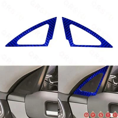 2X Blue Carbon Fiber Door Speaker Outer Frame Cover Trim For KIA Cadenza 2014-16 - Imagem 1 de 4