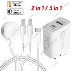 Magnetic Cable 20W USB C Fast PD Adapter For iPhone Apple Watch 9/8/7/6/5/4/3/2 - Picture 1 of 16