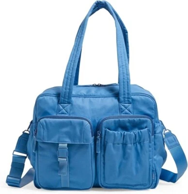 Новый с Ярлыками Vera Bradley хлопок общего назначения ночь сумка синий Aster большого размера дорожная сумка с короткими ручками - Изображение 1 из 4