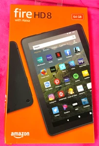 Amazon Fire HD8 (10th Gen) 8in 64gb Quad-core 2.0 GHz Wifi Tablet Black sealed. - Picture 1 of 3