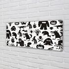 Tulup Canvas print 125x50 Wall Art Picture White background black creatures