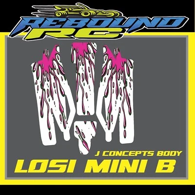 losi mini b 1/16th body graphics kit  /decal /sticker rc components body - Image 1 of 3