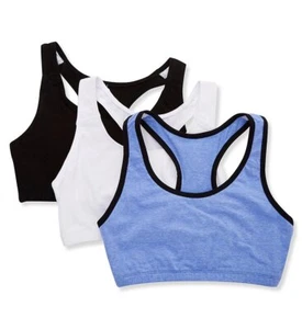 3 PK RACER BACK BRAS BACK SMOOTHING WHITE,BLACK, #9012 FRUIT OF THE LOOM SIZE 40 - Picture 1 of 3