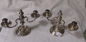 Circa 1820 Sterling Silver candelabras from Sheffield, England - Picture 1 of 6