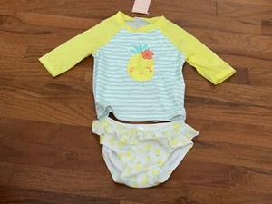 Neu Gymboree Kleinkind Mädchen zweiteiliges Ananas Rashguard Set Größe 18-24 Monate - Bild 1 von 9