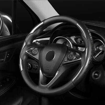 Carbon Fiber Color Car Steering Wheel Booster Cover 38cm Non-Slip Accessories - Image 1 of 4