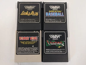 ColecoVision Games - Lady Bug, Super Action Baseball, Donkey Kong, Venture - Picture 1 of 17