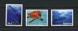 W139 Französisch Polynesien 2009 Fisch Meerestaucher Wale Schildkröten 3v. MNH - Bild 1 von 1