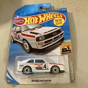 2019 Hot Wheels Bianco '84 Audi Sport Quattro 43/250 Baja Blazers - Foto 1 di 4