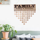  Family Calendar Friends Birthday Hanging Plaque Wooden Sign