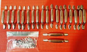 Liberty Hardware Satin Nickel Spoon Foot Handles Pulls 3" Centers 5" Long - 20 - Picture 1 of 3