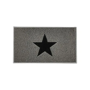 Modern Grey Star Door Mat Non Slip Machine Washable Kitchen Mats Absorbent Rugs - Picture 1 of 19