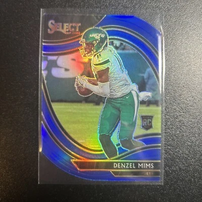 2020 Panini Select Field Level Light Blue Prizm Die-Cut Denzel Mims RC Jets - Image 1 of 2
