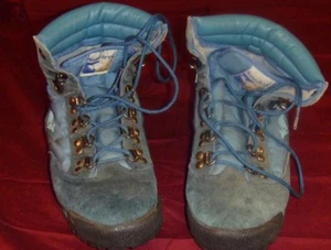 BOTAS CLÁSICAS VINTAGE CANGUROS AZULES DE SENDERISMO COLOR GLACIAR TALLA 7 - Imagen 1 de 12