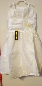 Girls Wedding Pageant Halloween Holiday Party SZ 4T  Yellow/Whi ***CLEARANCE** - Picture 1 of 7