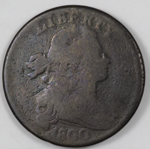 1800 Draped Bust US Copper Large Cent 1C S-191 Cover