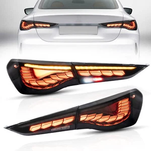 Pair 2020-24 CSL Style LED Tail Lights For BMW 4 Series G22 G23 G26 Sequential - Picture 1 of 10