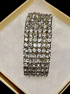 Pulsera elástica de seis filas de diamantes de imitación #43 - Imagen 1 de 2