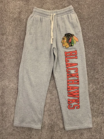 Chicago Blackhawks Mens NHL Hockey Official Licensed Gray Pants Size M (32/34) Cover