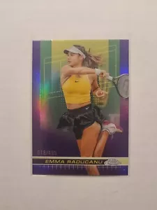 2024 Topps Chrome Tennis Emma Raducanu #198 Purple Refractor 18/499 - Bild 1 von 2