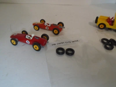 MATCHBOX 14MM O/D THICK BLACK PLASTIC TIRES #'S 19D,52B REAR, 49B, 72B.  1 PAIR - Image 1 of 4