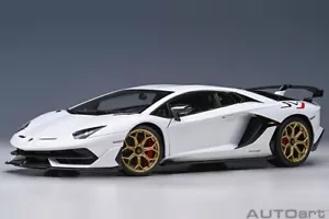1/18 Lamborghini Aventador SVJ Bianco Asopo Pearl White Model By Autoart 79217 - Picture 1 of 12