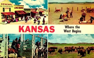 Postal multiview de Kansas donde comienza - Imagen 1 de 2