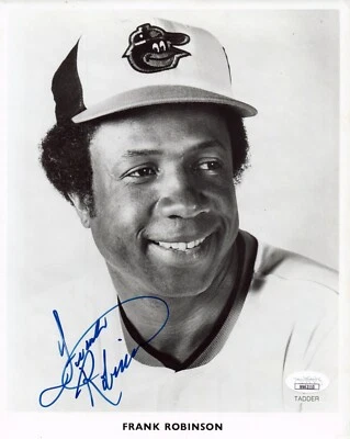 Frank Robinson Baseball HOF Signed 8x10 Photo with JSA COA - Image 1 of 2