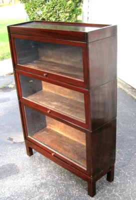 Antigua LIBRERÍA SECCIONAL DE ABOGADO APILABLE BARRISTER LUNDSTROM caoba Foto 1 de 4