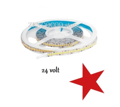 Striscia 1200LED SMD2835 strip 5M Alta luminosita 20000 lm 110w 24v 240 led/mt - Immagine 1 di 4