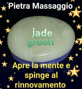 PALMENMASSAGESTEIN JADE Natur Palmstone Kristall Seife GLÜCK - Bild 1 von 3