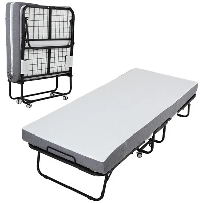 Cama Plegable con Carga de 440 Lbs con Espuma de Memoria de 5", Cama Portátil para Adultos Foto 1 de 4